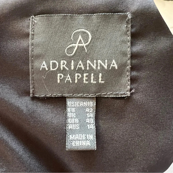 Adrianna Papell Leopard Animal Print Cocktail Dress Career Black White size 10 - Picture 12 of 14